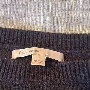Navy blue  and Green Crew Neck GAP Sweater with gray accents